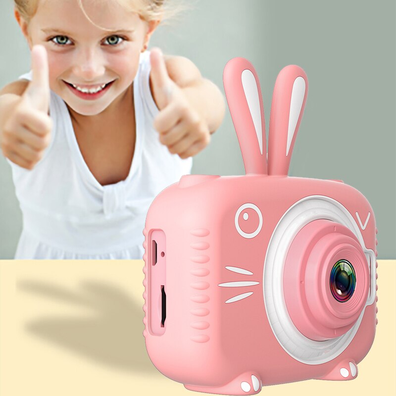 Doppel Schuss freundlicher Foto Kamera mit Karikatur Schutzhülle Digital Kamera Lustige Elektronische Spielzeug freundlicher Geburtstag