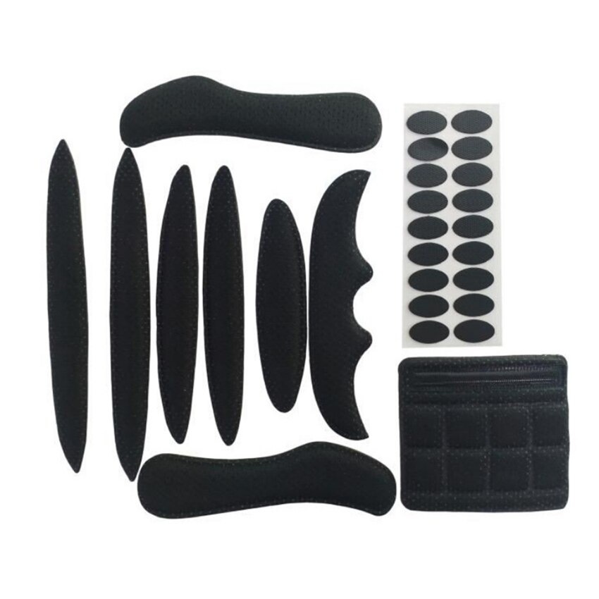 27 Stks/set Universele Helm Inner Padding Foam Pads Kit Verzegelde Rode Spons Outdoor Sport Fietsen Motorcycle Fiets Accessoires: Black