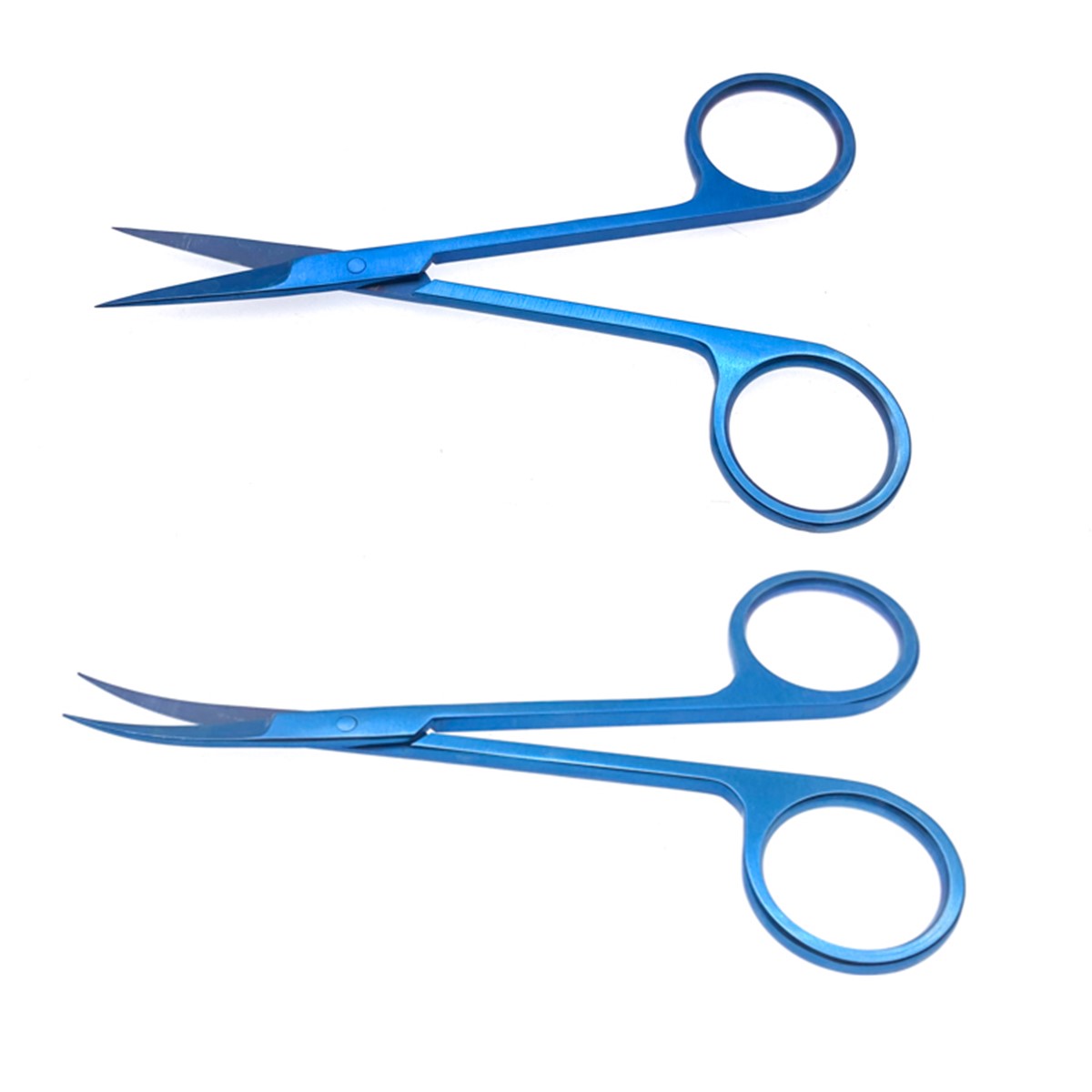 Ciseaux ophtalmiques à Iris, chirurgie oculaire, ciseaux pour couper les tissus, instrument chirurgical en titane, outil chirurgical pour animaux de compagnie, ciseaux à double paupière