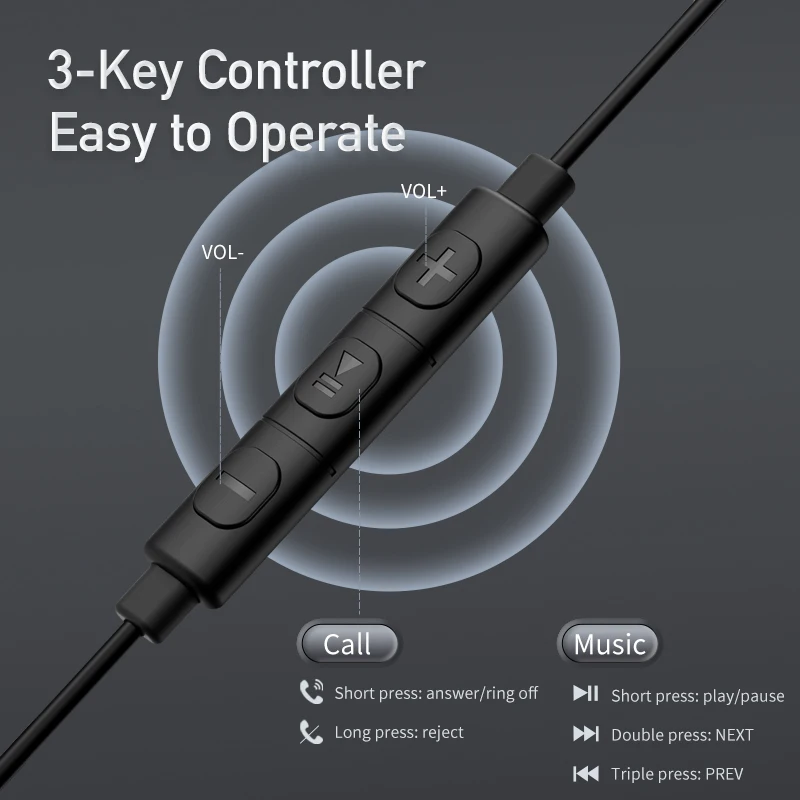 Awei TC-6 słuchawki przewodowe słuchawki douszne typu C zestaw słuchawkowy do telefonu słuchawki douszne z mikrofonem Stereo USB C z wtyczką basową