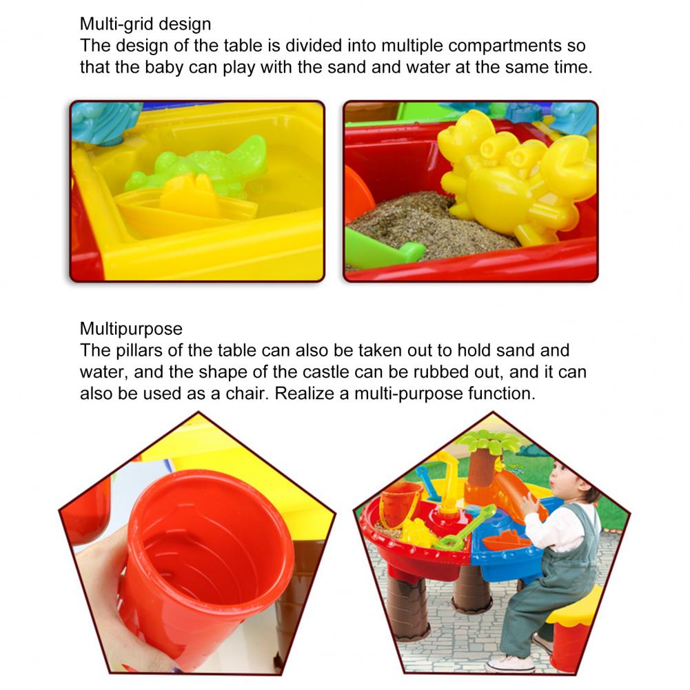 1 Set Innovatieve Glad Oppervlak Multi-Raster Spelen Tafel Speelgoed Strand Zand Tafel Draagbare Vakmanschap