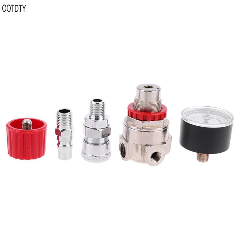 Pressure Regulator Switch Control Valve Gauge with Male/Female Connector for Air Compressor Air Pump Accessories B03D