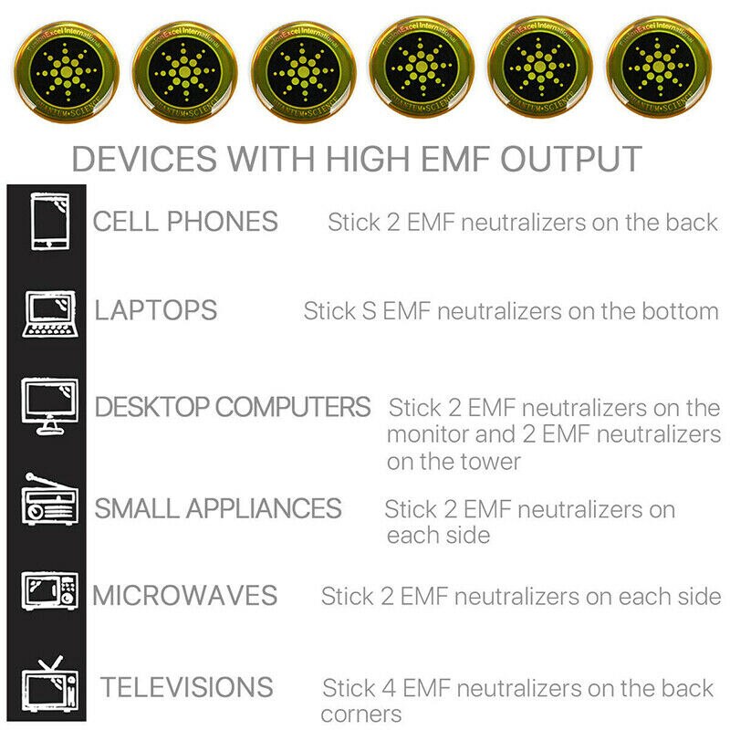 Protector de protección contra radiación EMF, pegatina para teléfono móvil, bloqueador EMR