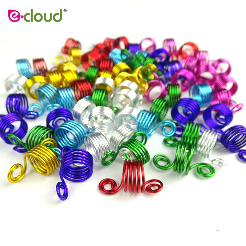 20 sztuk/worek pierścienie robić włosów na warkocze piękne koraliki strach warkocze akcesoria robić włosów śruba biżuteria robić włosów na warkocz: 20szt mieszać kolor
