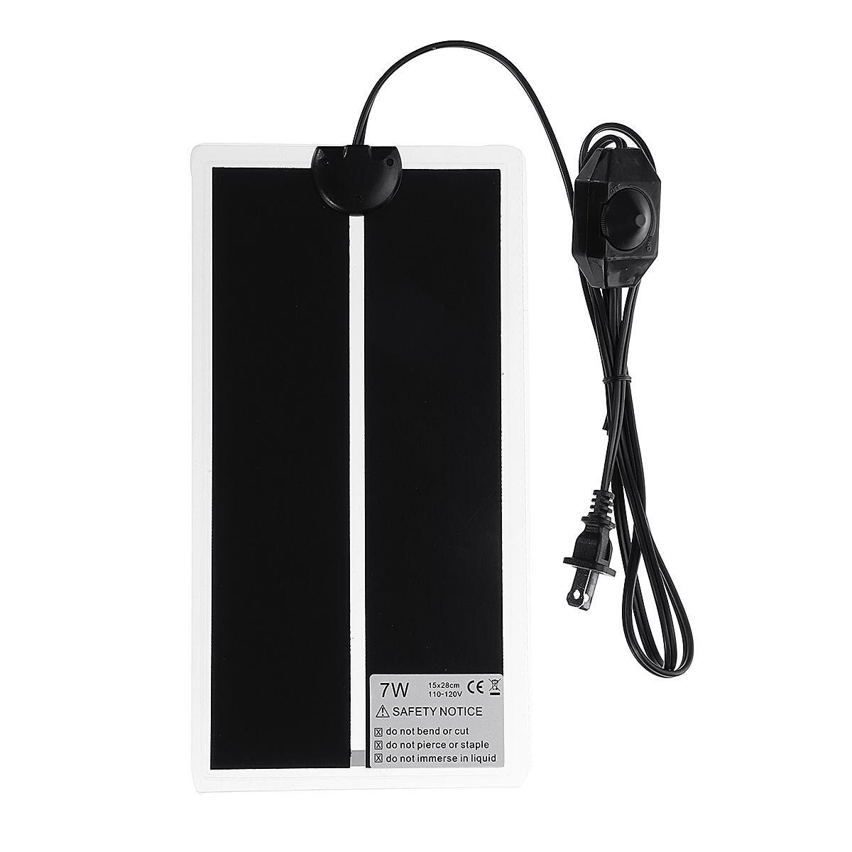 20W Heating Warm Pad Adjustable Temperature Controller Incubator Mat Tools Terrarium Reptiles Heat Mat Climbing Pet: 7W