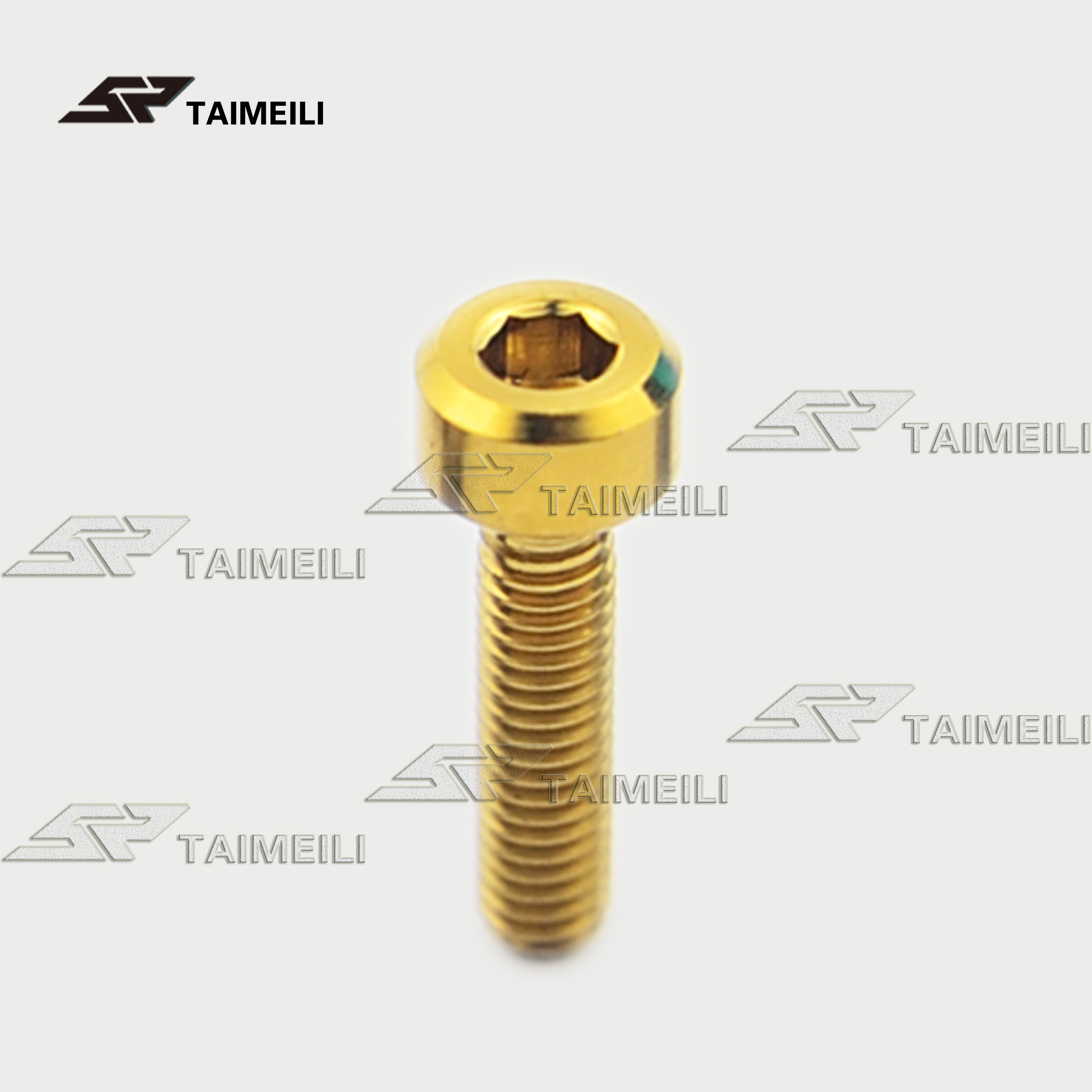 Titanium bolt cylindrical head M3*6/8/10/12/15/18mm replacement screws for bicycles and motorcycles: M3*18 mm / Gold