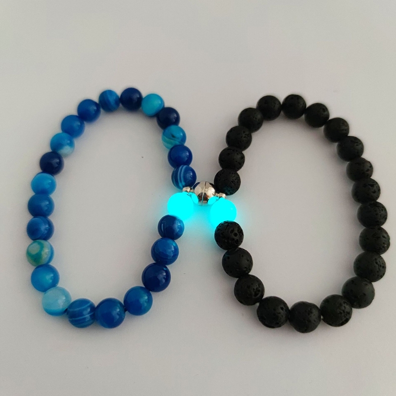 Magnetische Stellen Armbanden Lichtgevende Aansluiten Wederzijdse Attractie Relatie Bijpassende Armband Voor Koppels Vriendschap