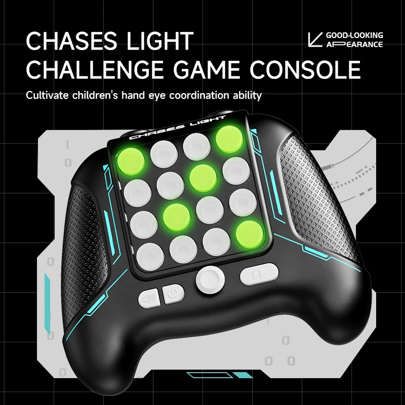 Consola de juegos de empuje rápido con luz Pop electrónica mejorada, juguetes para niños y adultos, juguete antiestrés, máquina de juego interactiva