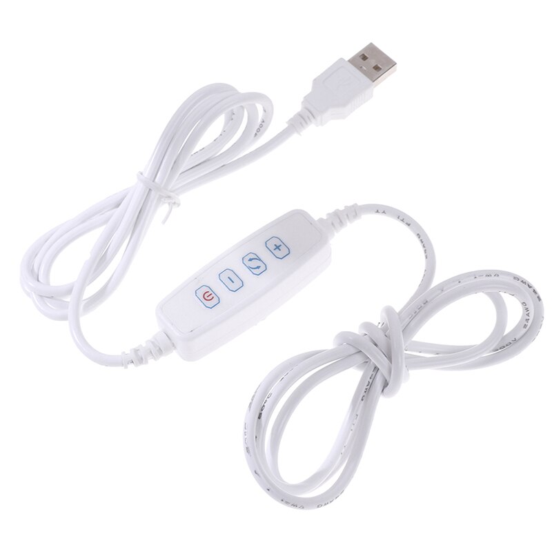 1pc LED Dimmer USB Port Power Supply Line Extension Cable With ON OFF Switch Adapter: White