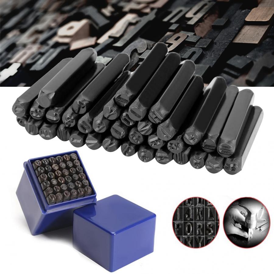 36pcs 6mm Letters Number Stamps Punch Set Box Steel Metal Punch Tool For DIY LeatherCraft Decoration LOGO Stamp