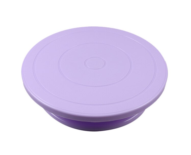 Bricolage gâteau plateau tournant cuisson moule gâteau plaque rotative ronde gâteau décoration outils Table rotative pâtisserie fournitures accessoires de cuisson: Purple