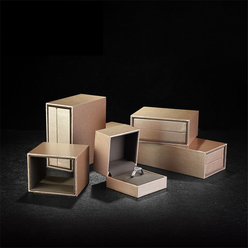drawer-style jewelry packaging & dispaly cases ring Pendant box velvet lining specialty paper box for women
