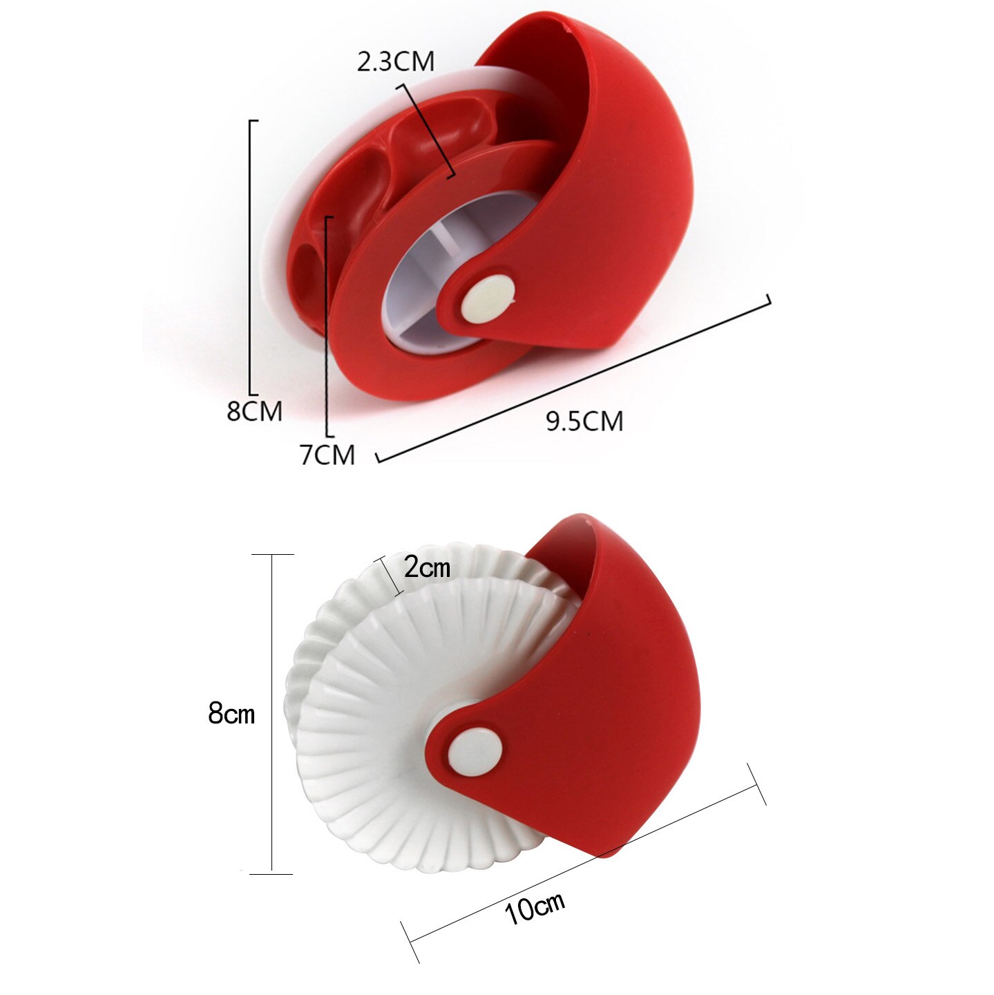 Hoomall-fraise à pâtisserie, outil pour couper les nouilles, outil pour la pâte, aide de cuisine, 1/2 pièces: 2 size