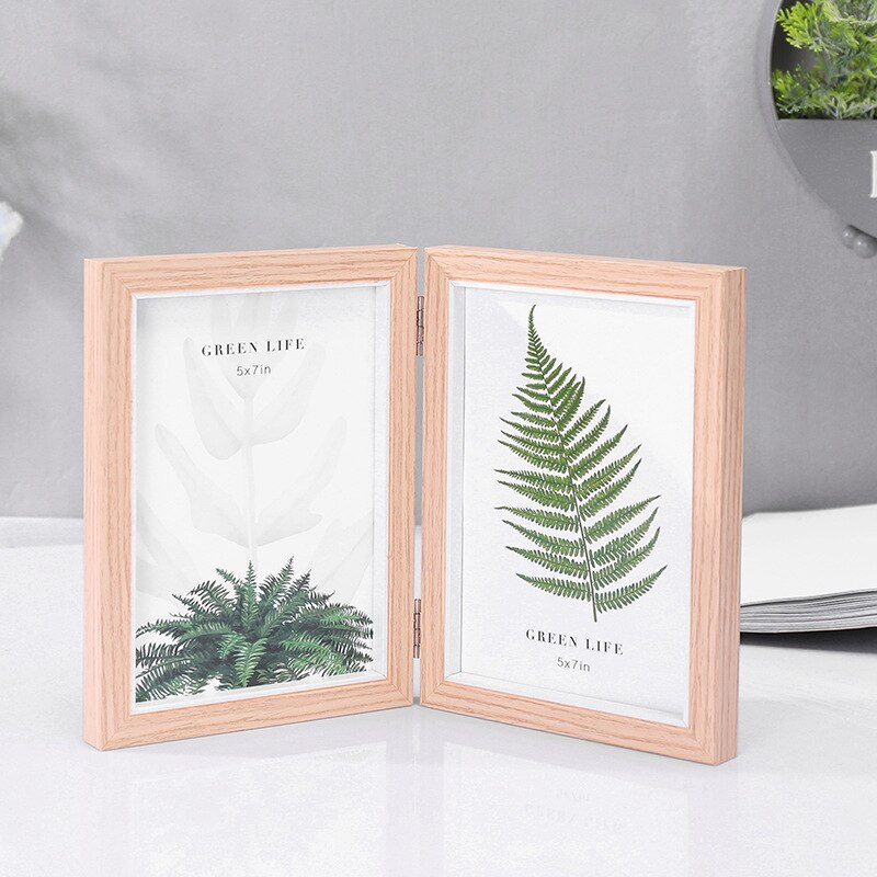 Photo Frame Table Simple Three-fold Foldable Photo Frame Set 6 Inch Home Photo Frame Combination Office Photo Frame Decoration: B      2 folding