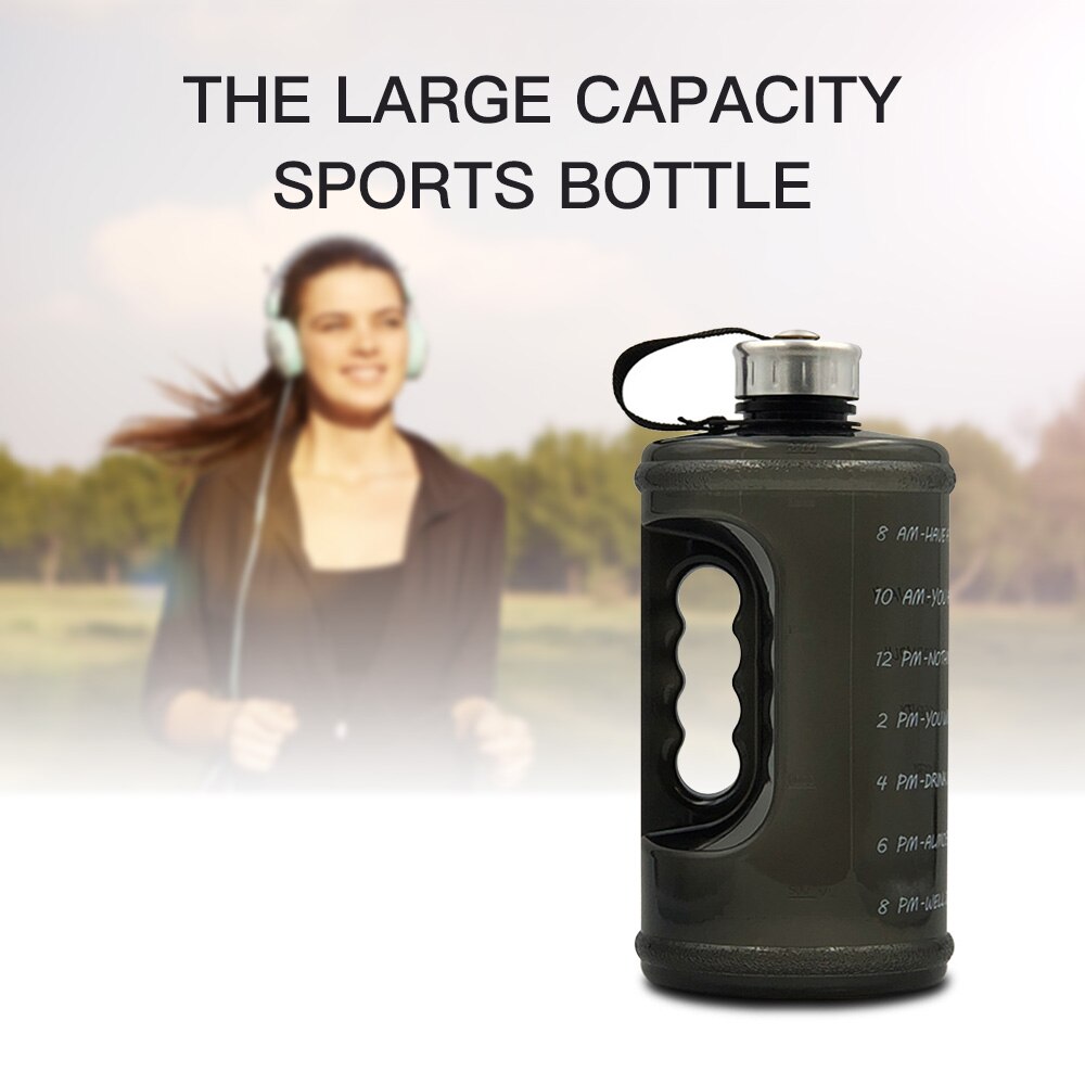 2.2L Large Capcity Gym Water Bottle Protein Plastic Sport Water Bottles Handgrip Gym Fitness Kettle Outdoor Sports Bottle