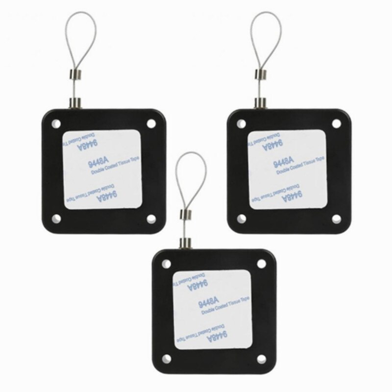 Sensor de cierre de puerta automático sin perforación, fácil de instalar, necesario para la familia, con fuerza de tracción de 800g: 3pcs Black