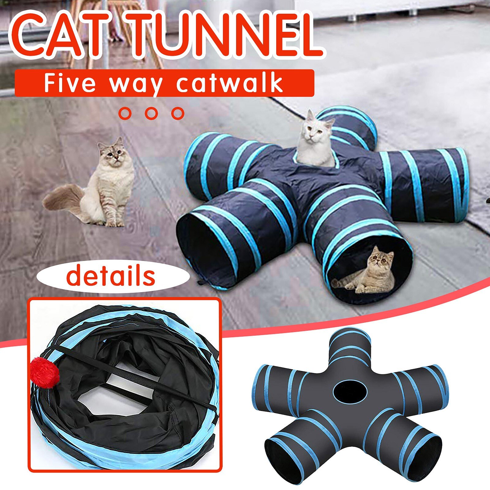 40 # nowe zwierzę pięciokanałowa interaktywna zabawka rozbawiona zabawka dla zwierząt składany zestaw pięciokanałowy zabawki dla kota interaktywne artykuły dla zwierząt Mimi klatki