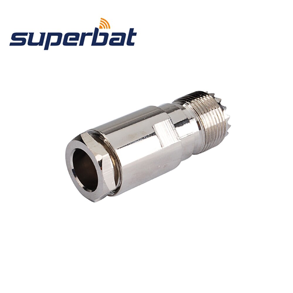 Superbat 10 Uds UHF abrazadera Jack hembra conector Coaxial RF para Cable RG8, RG214,RG213,LMR400