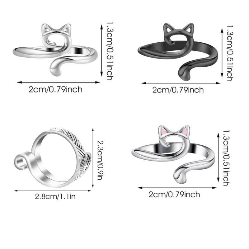 2 stücke Einstellbare betroffen Häkeln Schleife Ring Gestrickte Garn führen Finger Schneller Halfter Fingerhut Häkels Faden Ring NäHenne Werkzeuge