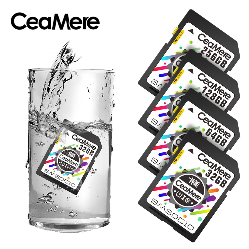 CeaMere SD Card 128GB 64GB 32GB 16GB 8GB 4GB XC HC Flash Memory Card Class 10 UHS-I Micro sd card 128GB For Camera