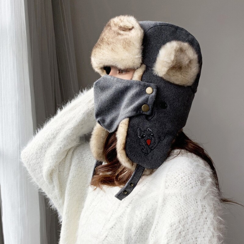 4 Kleuren Beschikbaar Mode Zoete Effen Outdoor Leuke Vrouwen Hoed Winter Warm Leuke Comfortabele Verse Vintage Bommenwerper Hoed