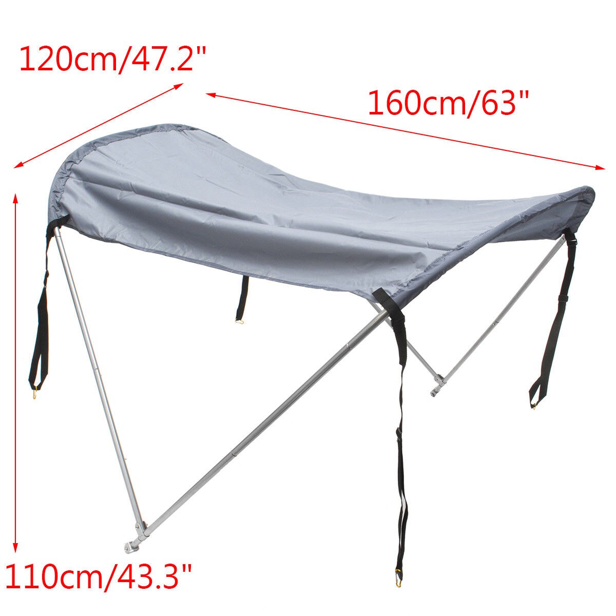 Abri soleil voilier bateau gonflable couverture supérieure auvent abat-jour Tube métallique auvent bateaux à rames tente ombre pluie surf Kayak Kit