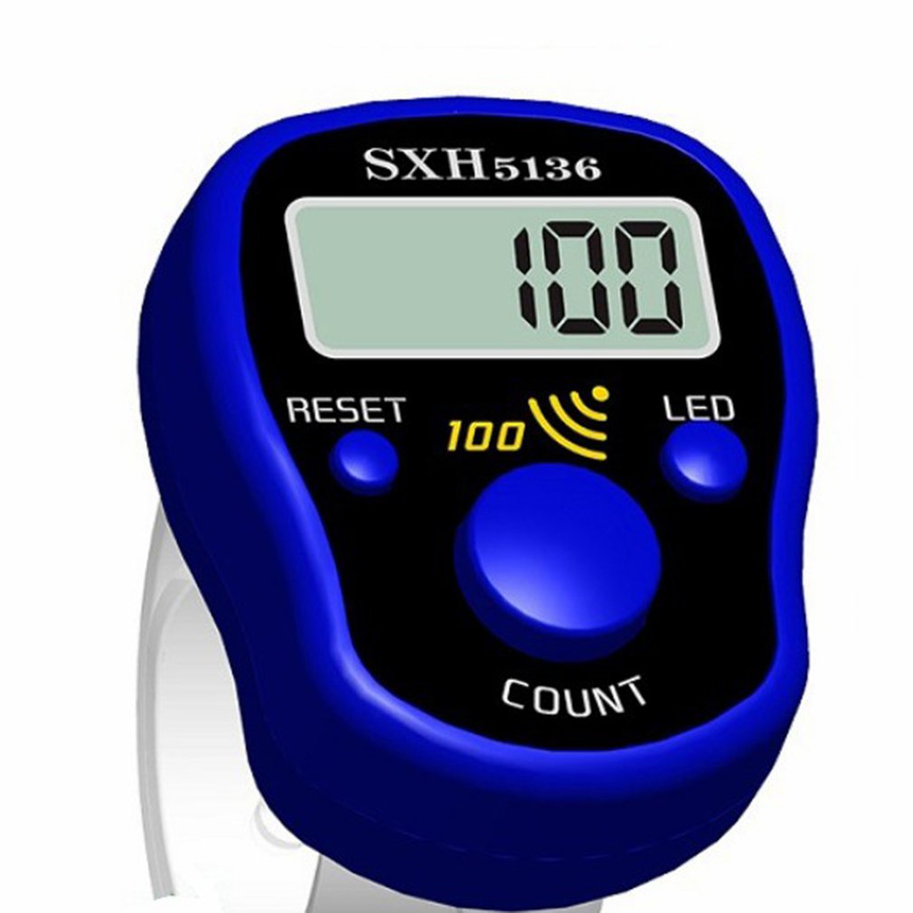 Mini point marqueur rangée doigt compteur LCD affichage numérique électrique avec lumière LED pour bouddha prier couture tricot tissage outil