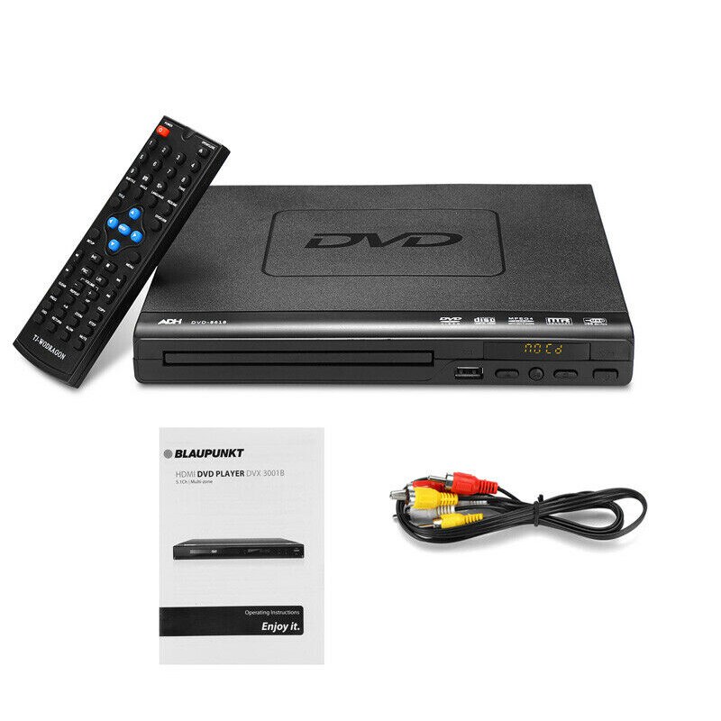 110V-240V USB Portatile Più Lettore DVD ADH CD DVD SVCD VCD Lettore di Dischi Sistema casa Teatro con Telecomando Spina di UE