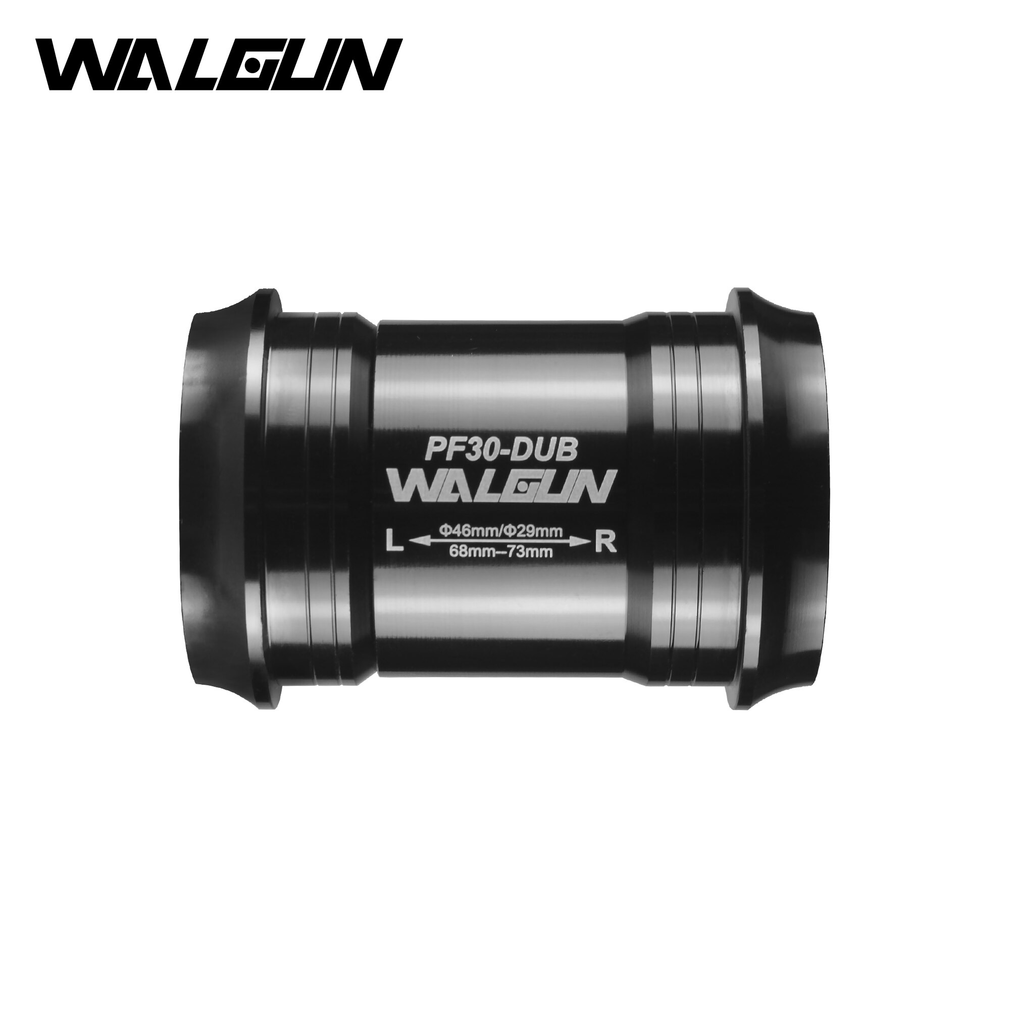 WALGUN Bike Bottom Brackets PF30 DUB Press Fit CeramicRoad MTB Mountain Bike Pressfit BB 29mm 46mm for Bicycle Crankset: PF30 DUB-BLACK