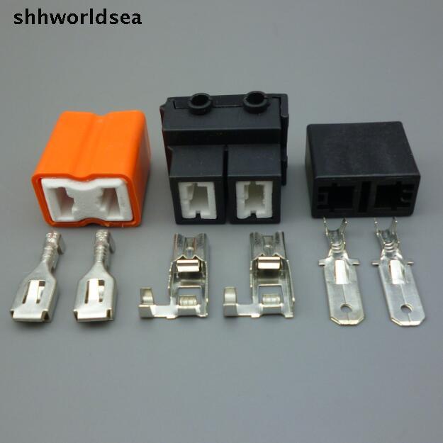Shhworldsea 2 pines H7 6,3 MM enchufe de bombilla automotriz conector de cerámica para coche reparación de faros de coche conector de soporte de bombilla