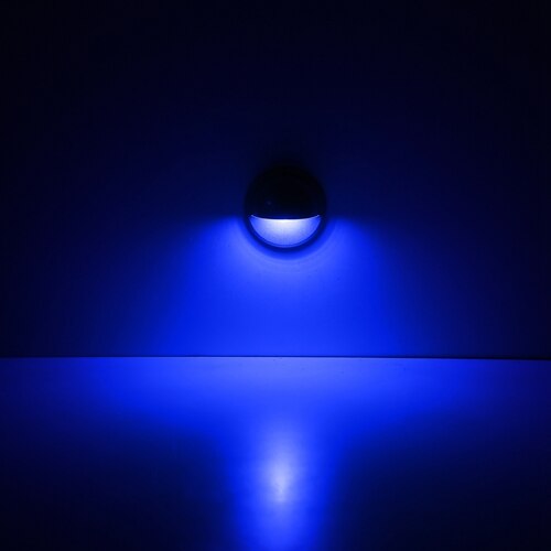Halbmond SMD5050 LED Treppe-leuchten Niederspannung Außeneinbau Landschaft Weg Schritt Treppen Lampen B106: Blau / Bronze-
