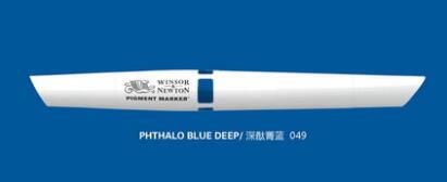 Winsor & Newton Pigment Markers Blue and Green Tones: Phthalo Blue Deep