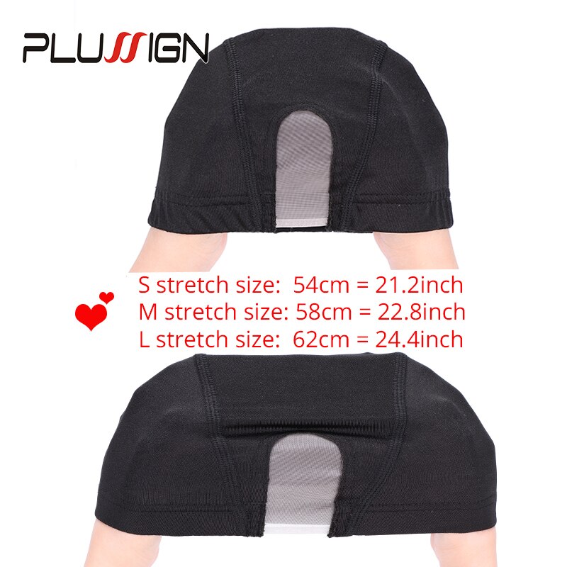 Nunify 21-24.5 Inch Circumference Weave Cap For All Peopel Mesh Dome Cap Black Hairnets Wig Making Caps