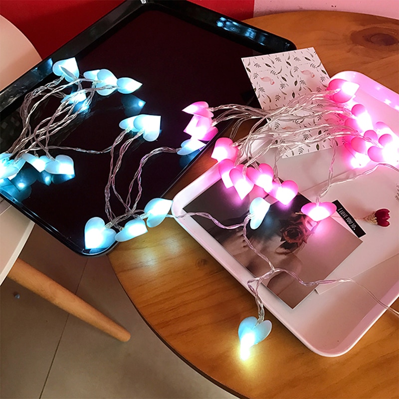 Mini Led Heart Led fairy lights love heart shape batteridriven 1.... – Grandado