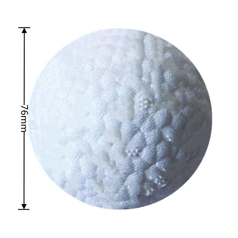 Popcorn-koiran pallolelu erittäin elastinen kevyt, kiinteä pallo kestävyys puremaan koiria purehampaat puhdistuspallolelut koiran tarvikkeet: Valkoinen -76mm