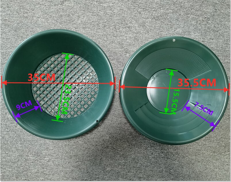 Washing, gold panning machine, screen, mining screen, metal detection tools, green plastic bowl.gold pan