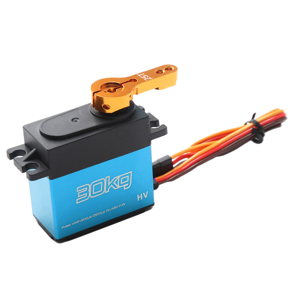 RC Servo 30kg Waterproof Arm Servos 360 Degree Large Torque Digital Servo Digital Servo Stainless Steel Gear Servo Waterproof: B