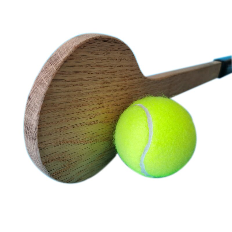 Raqueta de tenis de madera, accesorio de entrenamiento de punto dulce, buena raqueta de bateo, 1 ud.