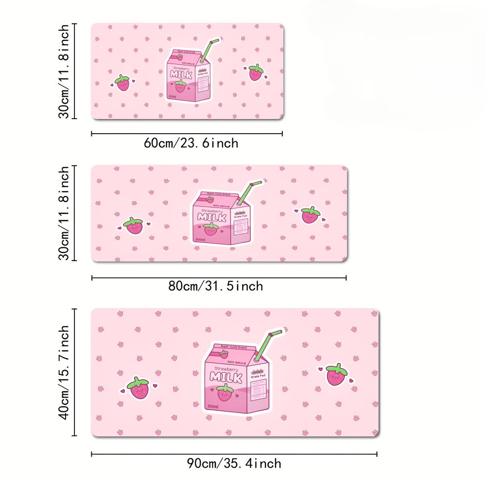 Pink cute keyboard pad Mouse Pad non-Slip rubber base Desk Mat with Stitched Edges pc accessories Gaming mat Extended pad