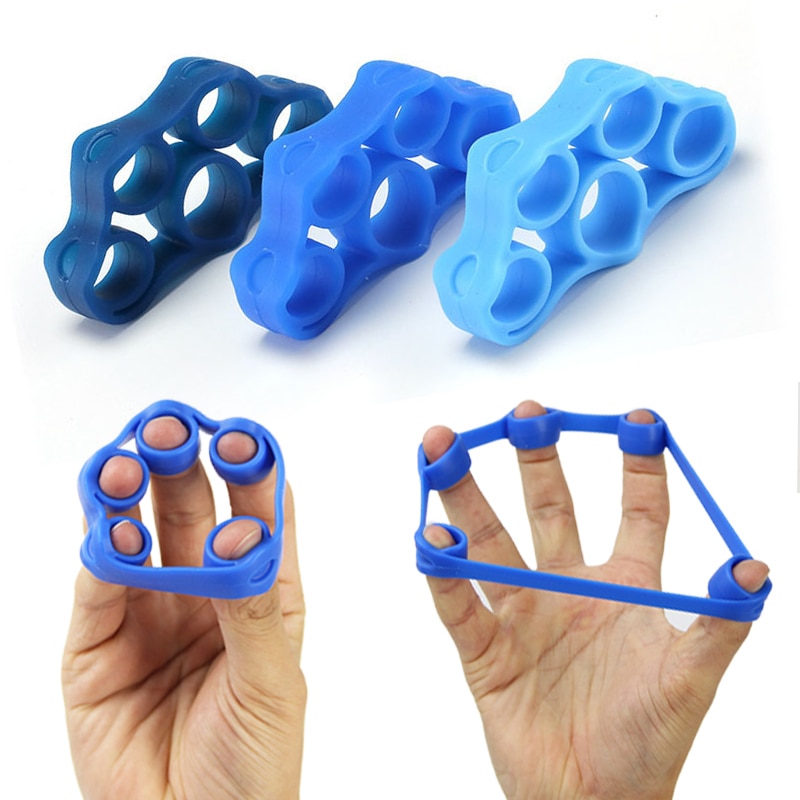 Hand Grips Siliconen Vinger Sterkte Exerciser Trainer Strengthener Grip Weerstand Band 3 Niveau Gripper Sterkte Hand Brancard