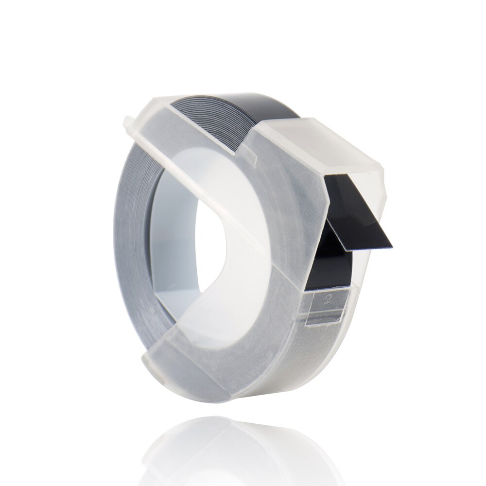 CIDY 1pcs Black color Compatible for DYMO 1610 12965 1880 label maker DYMO 3D Plastic Embossing Xpress Label 9mm*3m MOTEX E101