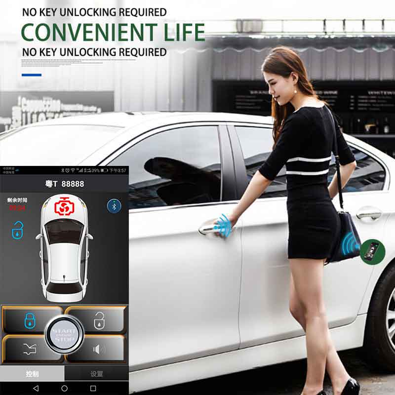 Keyless entry autoalarmsysteem met telefoon-app waarmee je de auto kunt ontgrendelen, comfortabele centrale vergrendeling voor de nissan armada  mp686