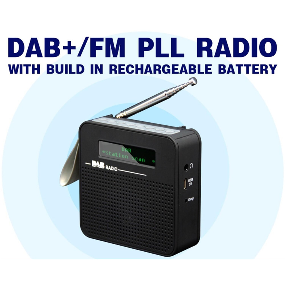 Portable MINI DAB/DAB+ Digital FM AC/DC Radio Wireless Radio With Sleep Function Alarm clock