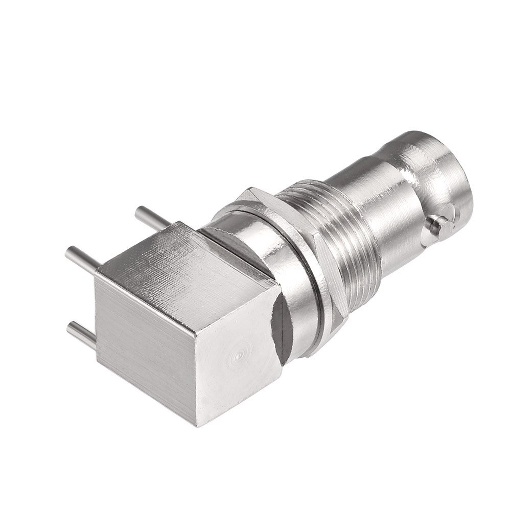 Superbat 75 Ohm BNC Right Angle Bulkhead PCB Mount Female RF Coaxial Connector