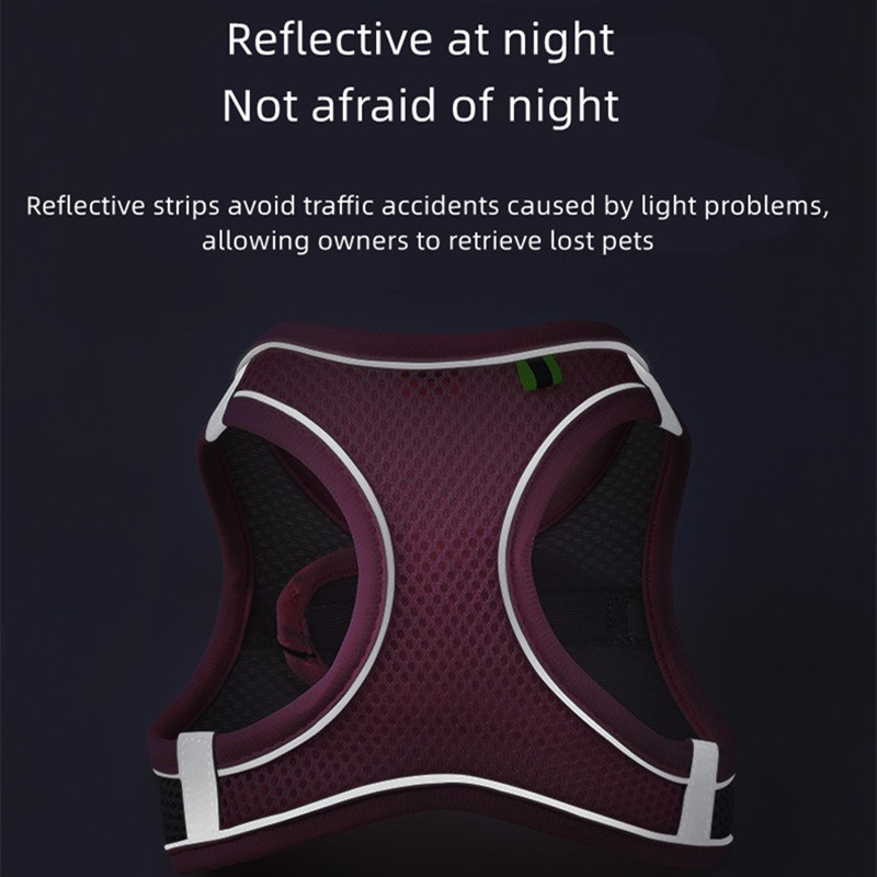Hond Harnas Vest Met Leiband Voor Kleine Honden Verstelbare Pet Borstband Hond Kat Halsbanden Outdoor Wandelen Lead Riemen XXS-L harnas