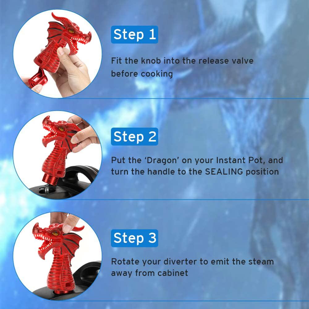 Déviateur de vapeur Original Dragon, qui respire le feu, pour Pot, autocuiseur, fournitures de cuisine