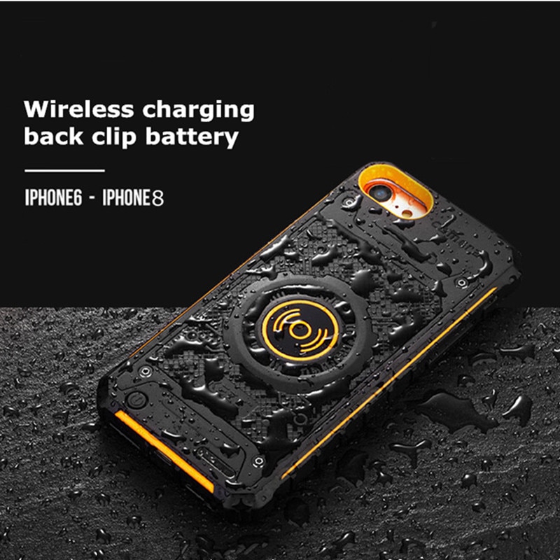 Draadloos Opladen Power Bank Voor Iphone 6 6 S 7 8 Plus Draadloze Telefoon Oplader Batterij Case Voor Iphone 6 6 S 7 8