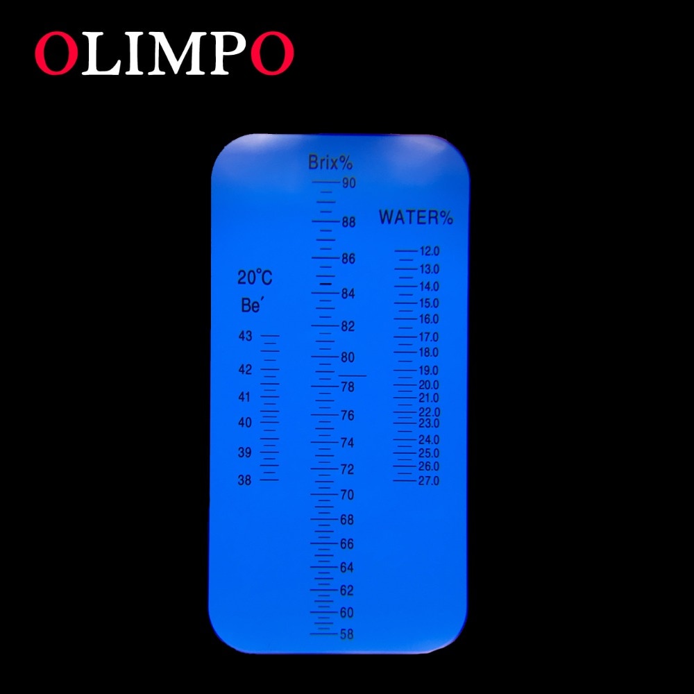 Honey Refractometer Beekeeping 58% Brix 38-43' Baume 12-27% water Refractometer for Honey Tester Sugar