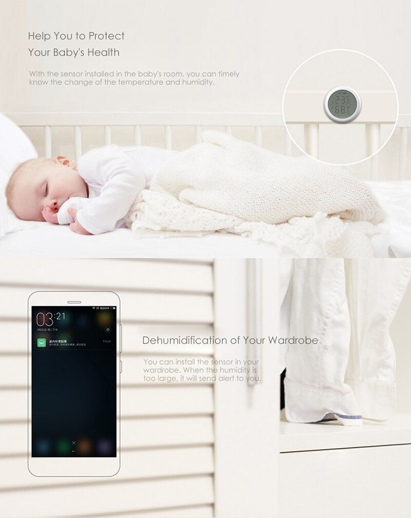 Tuya ZigBee Smart Home Temperature And Humidity Sensor With LCD Screen Display Works With Home Assistant And Tuya Zigbee Hub