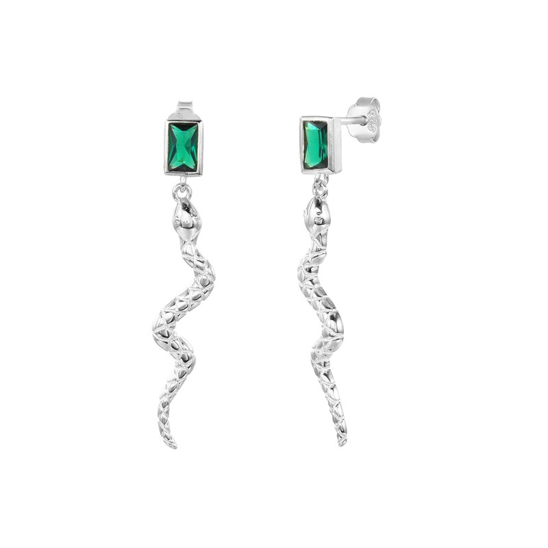 ROXI Long Serpentine Snake Tassel Stud Earrings for Women&#39;s Colorful Animal Earrings 100% 925 Sterling Silver Earrings: 12